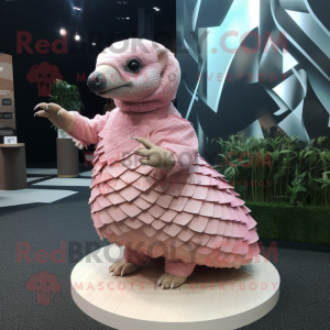 Pink Pangolin mascotte...