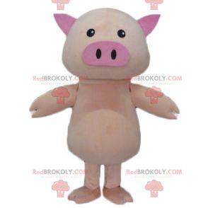 Big cute and plump pink pig mascot - Redbrokoly.com