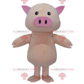 Stor sød og fyldig lyserød grisk maskot - Redbrokoly.com