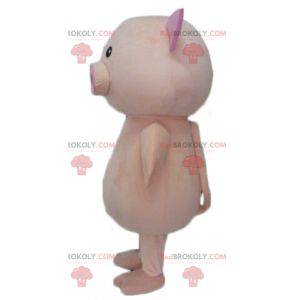 Big cute and plump pink pig mascot - Redbrokoly.com