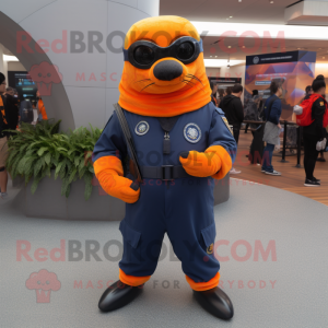 Orange Navy Seal mascotte...