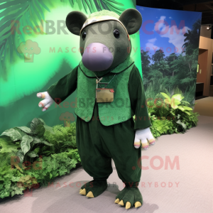 Skovgrøn Tapir maskot...
