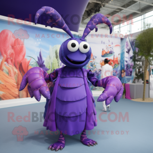 Purple Lobster maskot...