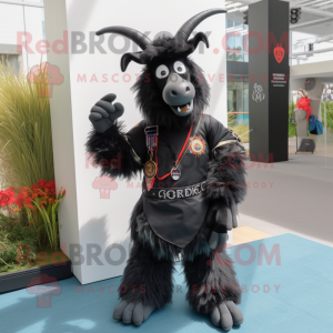 Black Goat maskot kostym...