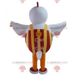 Red and yellow white hen rooster mascot - Redbrokoly.com
