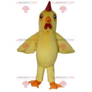 Giant rooster yellow and red hen mascot - Redbrokoly.com