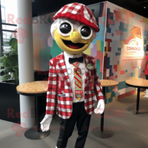 nan Pizza mascot costume character dressed with a Blazer and Necklaces