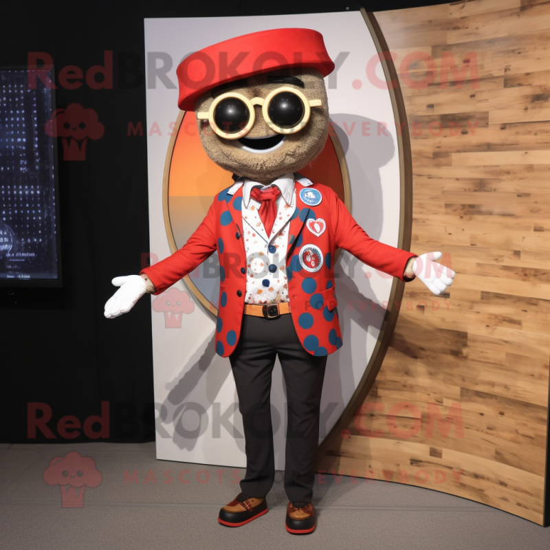 nan Pizza mascot costume character dressed with a Blazer and Necklaces