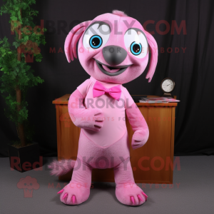 Pink Sloth maskot kostume...