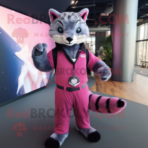 Pink Civet maskot kostume...