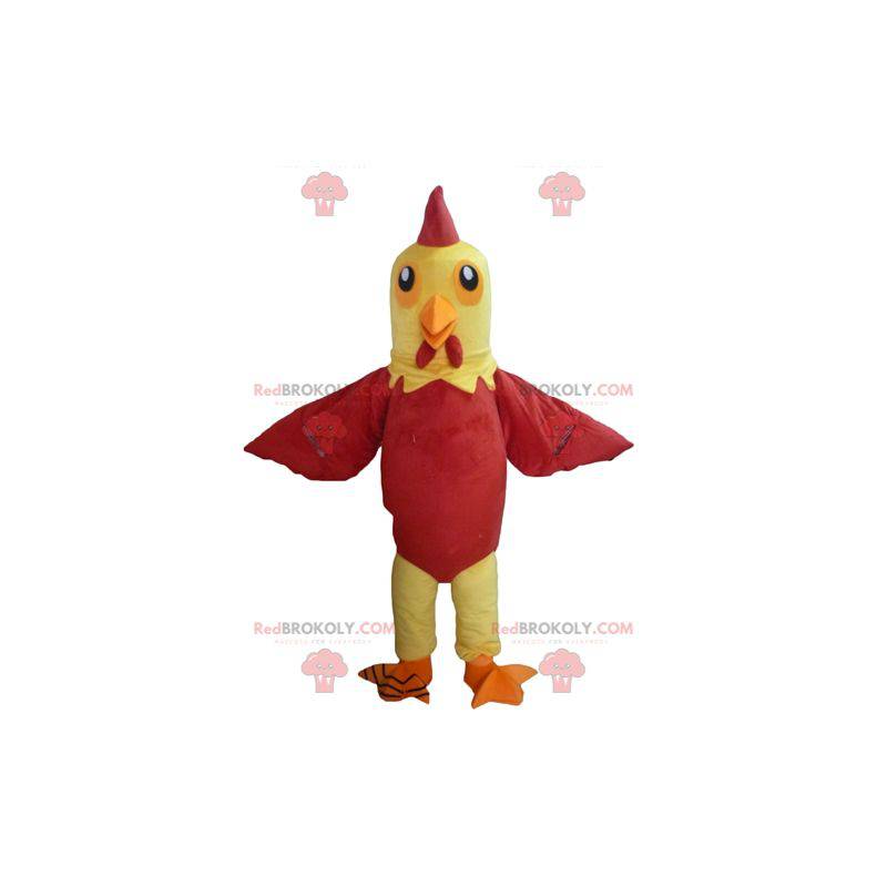 Mascota gallo gigante gallina amarilla y roja - Redbrokoly.com