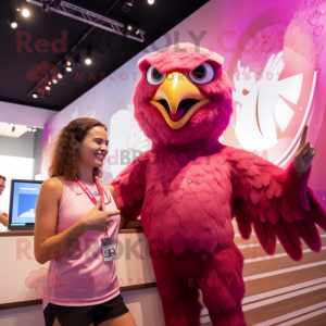 Magenta-Adler Maskottchen...