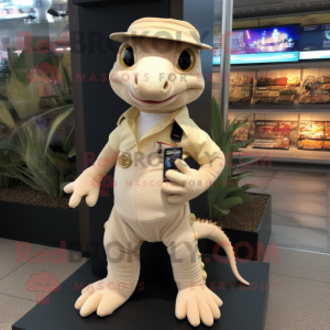 Beige gekko s mascotte...