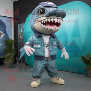 Cyan Megalodon mascotte...