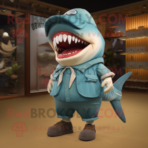 Cyan Megalodon mascotte...