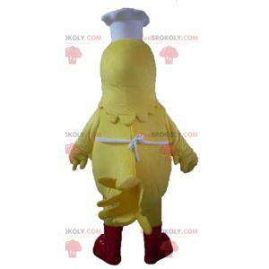 Giant yellow hen mascot dressed as a chef - Redbrokoly.com