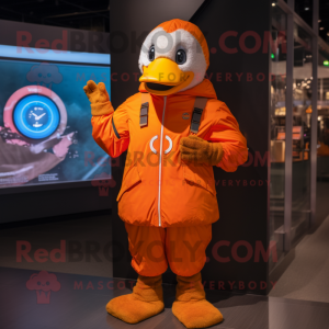 Orange Geese maskot drakt...