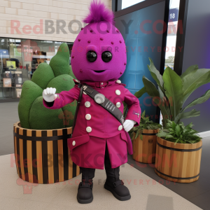 Magenta granat maskot...