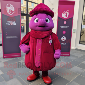 Magenta granat maskot...