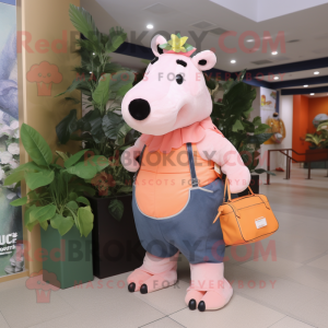 Peach Tapir maskot kostume...