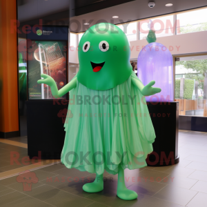Green Jellyfish mascotte...