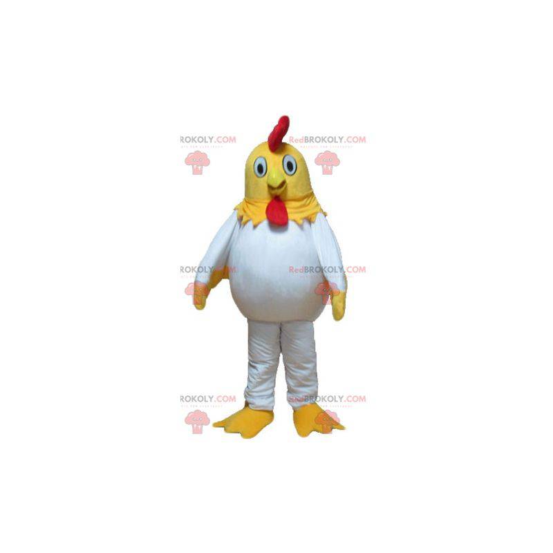 Žlutá bílá a červená slepice slepice maskot - Redbrokoly.com Žlutá bílá a červená slepice slepice maskot - Redbrokoly.com