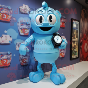 Sky Blue Armbandsur maskot...