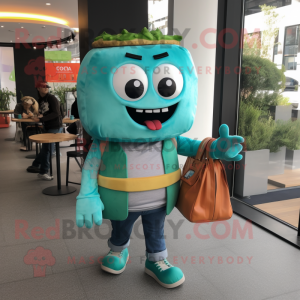 Turquoise Burgers mascotte...