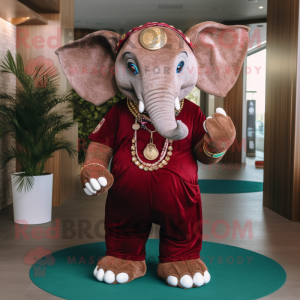 Maroon Elephant maskot...