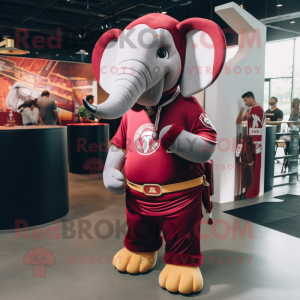 Maroon Elephant mascotte...