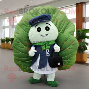 Navy Cabbage Leaf maskot...