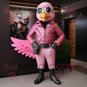 Pink Dove mascotte kostuum...