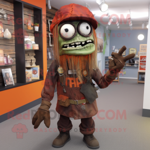 Rust Zombie maskot kostume...