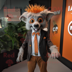 Oranje Aye-Aye mascotte...