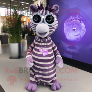 Lila Zebra Maskottchen...