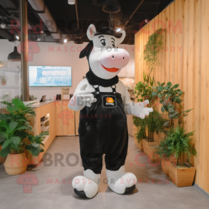 Black Holstein Cow mascotte...