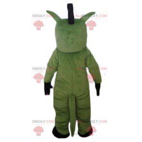 Mascote gigante cavalo verde preto e branco - Redbrokoly.com