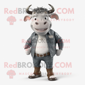 Gray Bull mascotte kostuum...