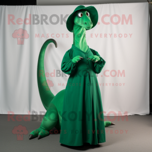 Skovgrøn Diplodocus maskot...