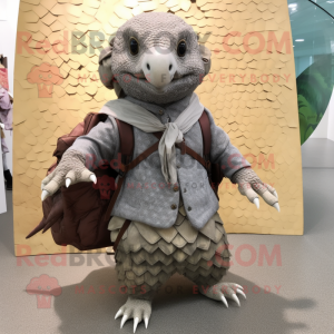 Grauer Pangolin Maskottchen...