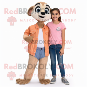 Peach Meerkat mascotte...