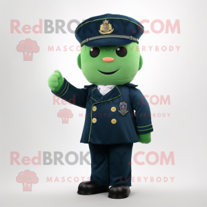 Forest Green Navy Soldier mascot costume character dressed with a Suit Pants and Ties