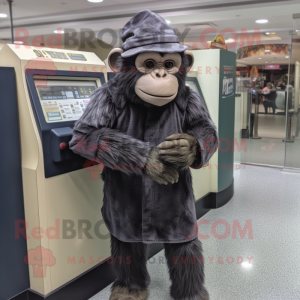 nan Chimpanzee mascot costume character dressed with a Cover-up and Hats