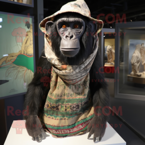 nan Chimpanzee mascot costume character dressed with a Cover-up and Hats