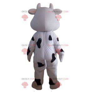 Mascot white and black cow with a pacifier - Redbrokoly.com