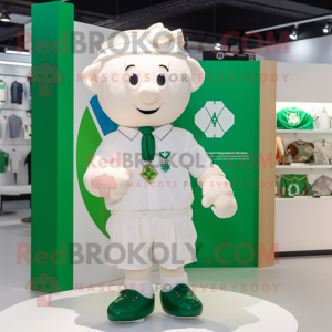 Vit irländsk flagga maskot...