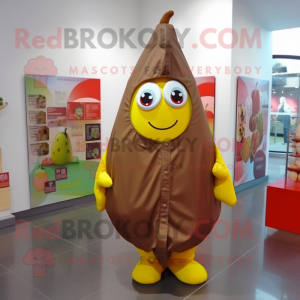 Brown Pear mascotte kostuum...