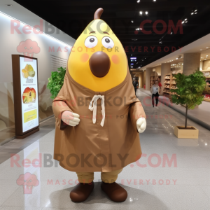 Brown Pear mascotte kostuum...