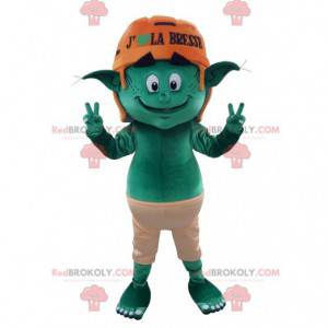 Green leprechaun elf mascot - Redbrokoly.com