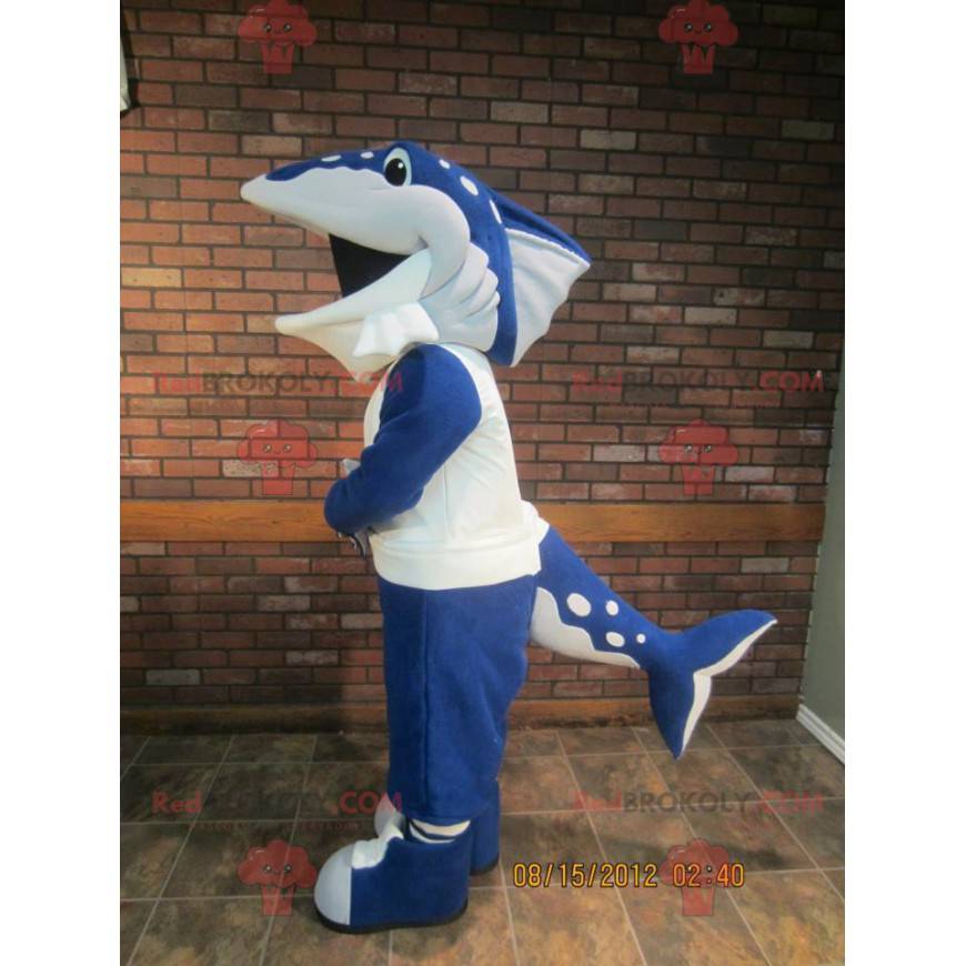 Mascotte de dauphin de requin d'orque bleue - Redbrokoly.com